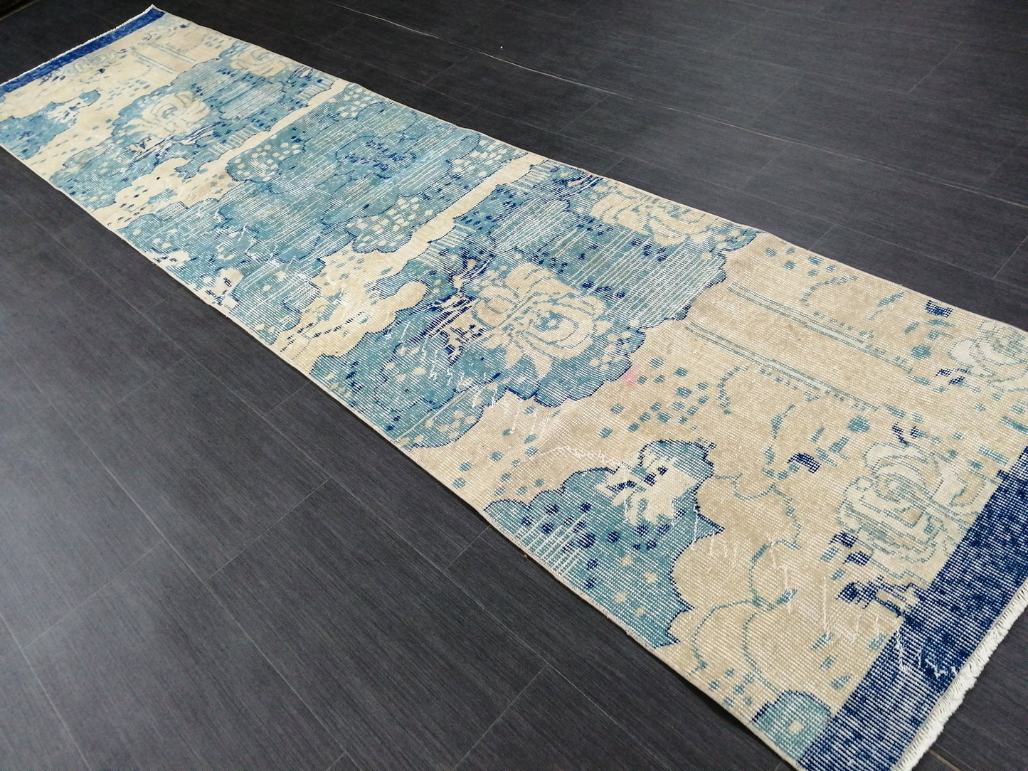 Oushak Runner Rug 10 x 2.5 Turkish Runner Rug Vintage Runner Rug Hallway Runner Rug Kitchen Runner Rug Wool Runner Rug Wool Oushak Rug