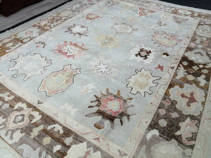 OUSHAK RUG Hand Made 11.3 x 9.2 Oushak Rug Vintage Oushak Rug Vintage Rug Wool Oushak Rug Hand Made Rug Vintage Turkish Rug