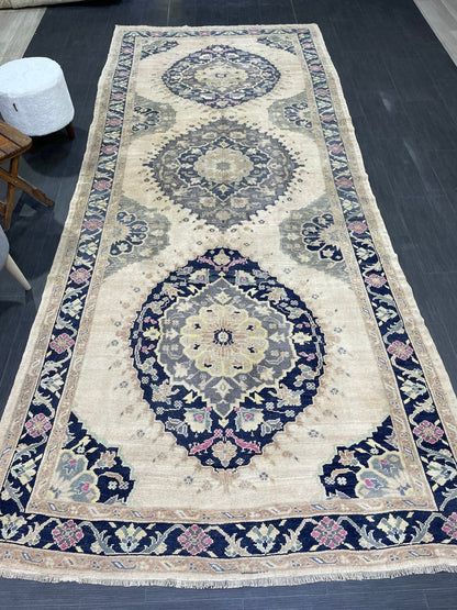 Vintage Oushak 5 x 11 Rug Wool Hand Knotted Rug Handmade Rug Antique Rug Old Rug Authentic Oushak Rug Fun Rug one of a kind rug