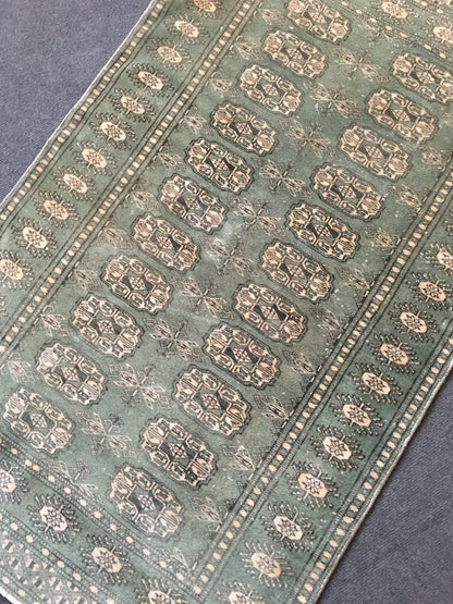 2.5x4 feet green turkish bedroom rug, vintage handmade small bedroom rug, mini door mat rug, small kitchen wool rug, bohemian pink small rug