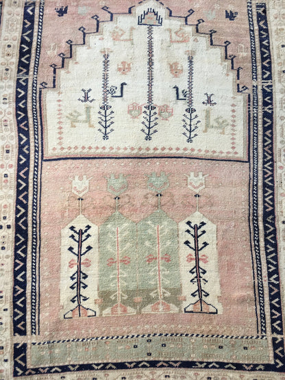 4x6 feet handmade beige living room floor rug, vintage blue kitchen area rug, bedroom area wool bohemian rug, turkish anatolian wide rugs