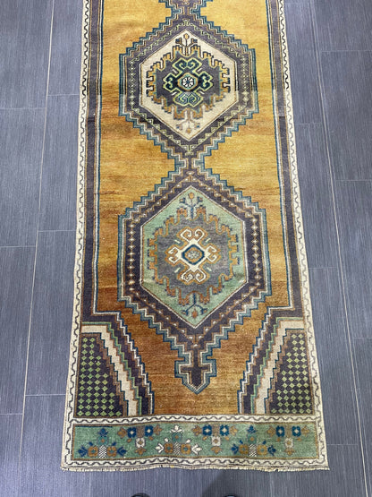 Handmade Oushak Runner 2.5 x 7.6 Rug Turkish Runner Rug Vintage Rug Runner Hallway Runner Rug Kitchen Runner Rug Handmade Wool Runner
