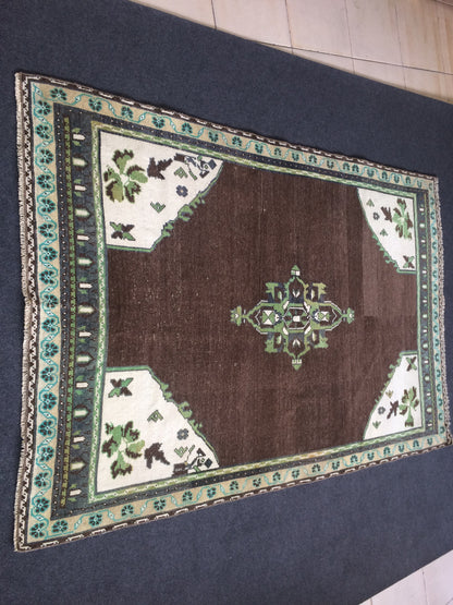 6 x 4 OUSHAK RUG TURKISH Oushak Rug Vintage Rug Oushak Runner Rug Vintage Runner Rug Wool Oushak Rug Hand Made Rugs Vintage Turkish Rug