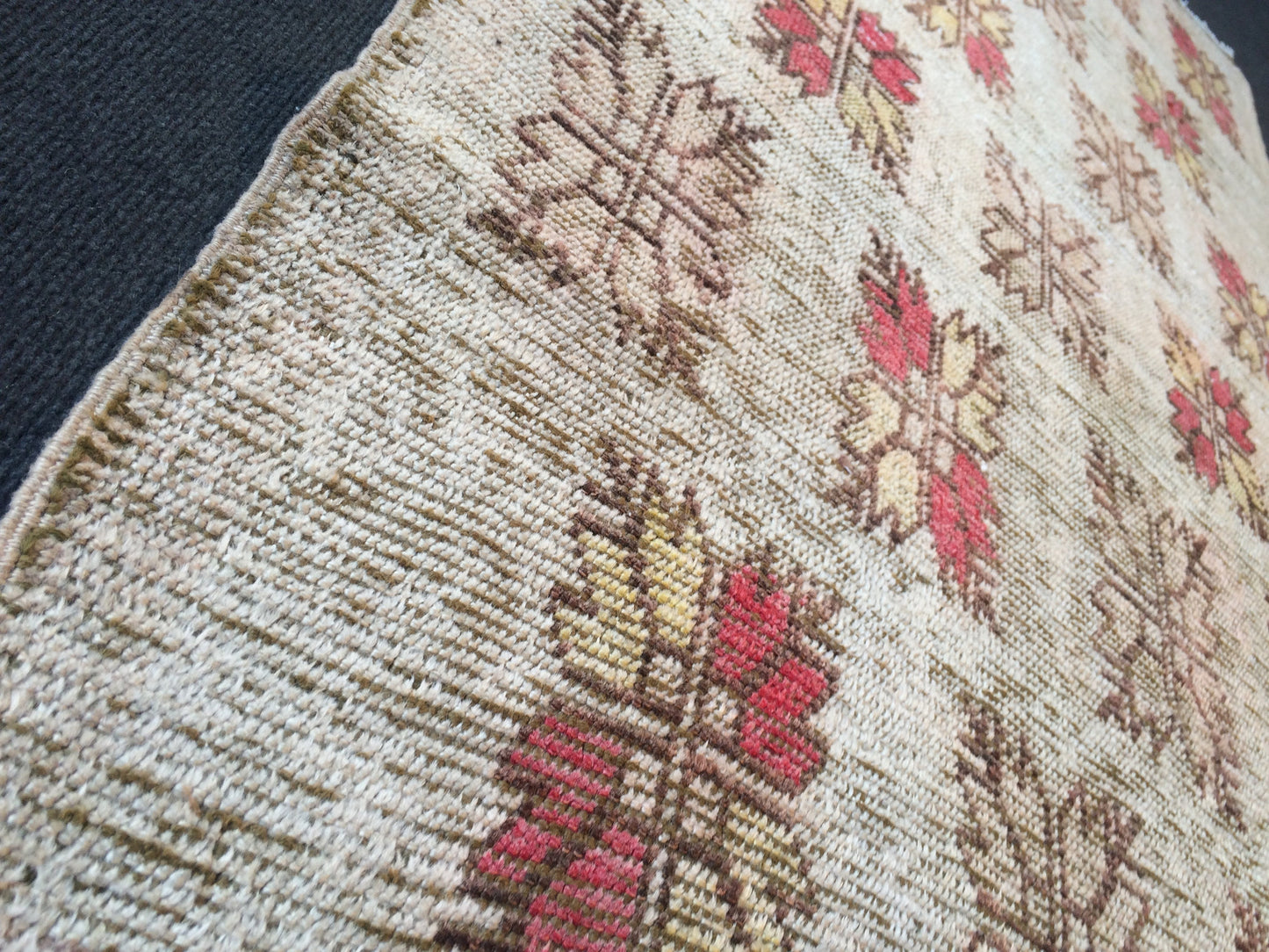 Vintage living room rug , wool pile RUG, Pastel Oushak rug , Turkish Oushak Rug, Vintage Runner Rug, Vintage Oushak Rug, Wool Rug, Bohemian