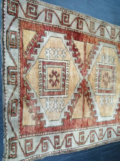 WOOL RUGS, 6 x 3.2 Vintage Rug Turkish Oushak  Rug, Hand Made Rug, Living Room Rug, Oushak Rug, Farmhouse  Rug, Oriental Rug,