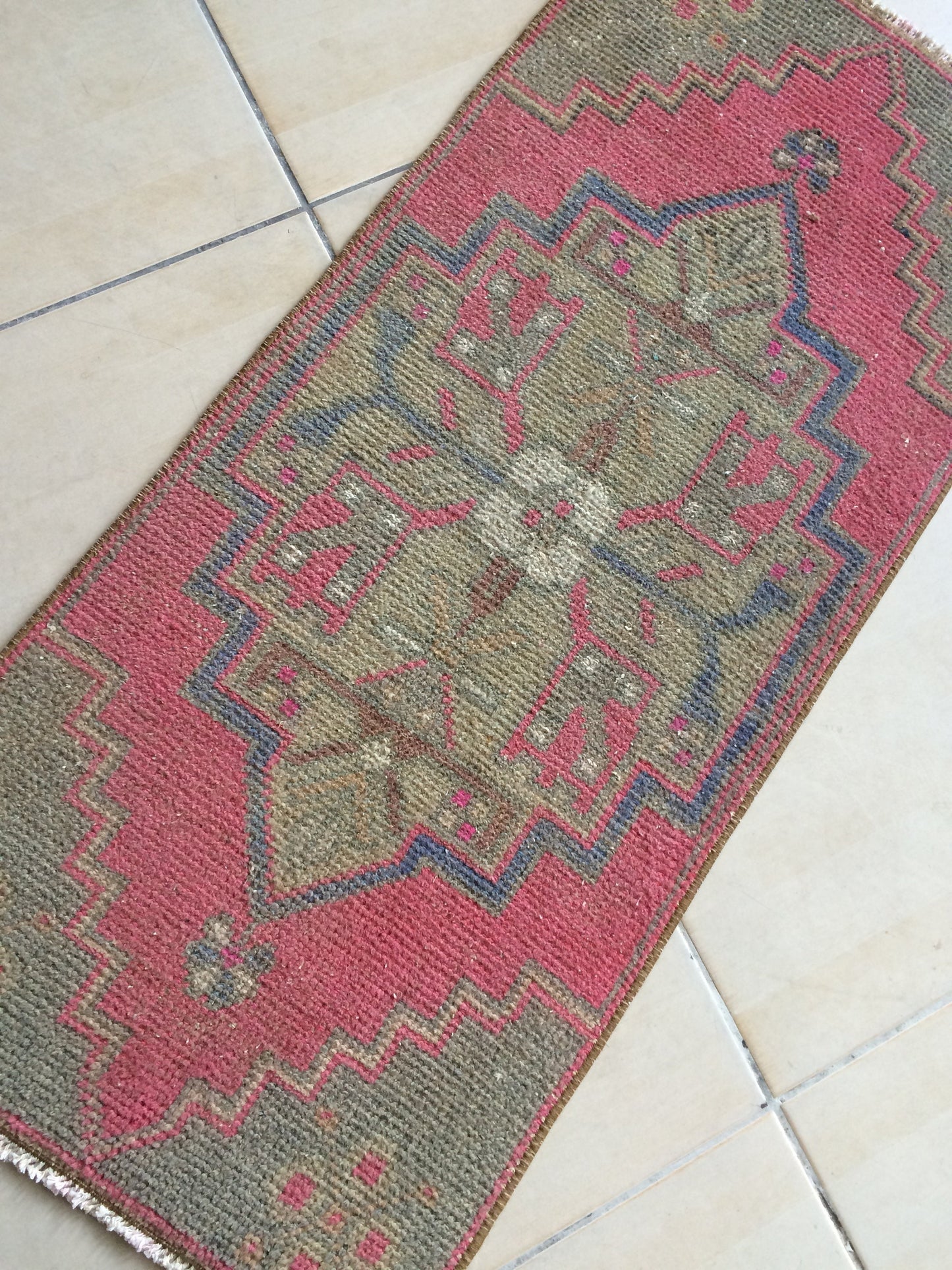 Mini Rug Small Area Rug Turkish Rug Oushak Rug Hand Made Rug Vintage Rug