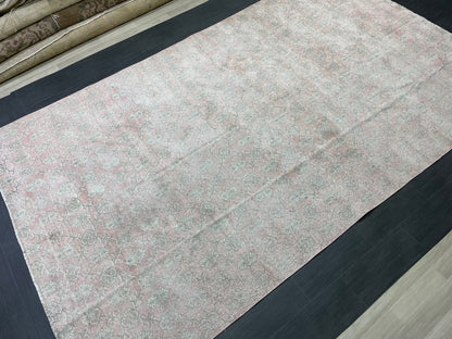 Large Muted Oushak Rug 7.2 x 12 Distressed Rug Vintage Turkish Rug Hand Knotted Rug Vintage Handmade Persian Rug