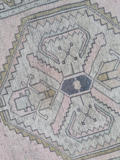 Turkish rug,oushak rug,vintage pastel rug, hand made wool rug 3'6x6'2ft