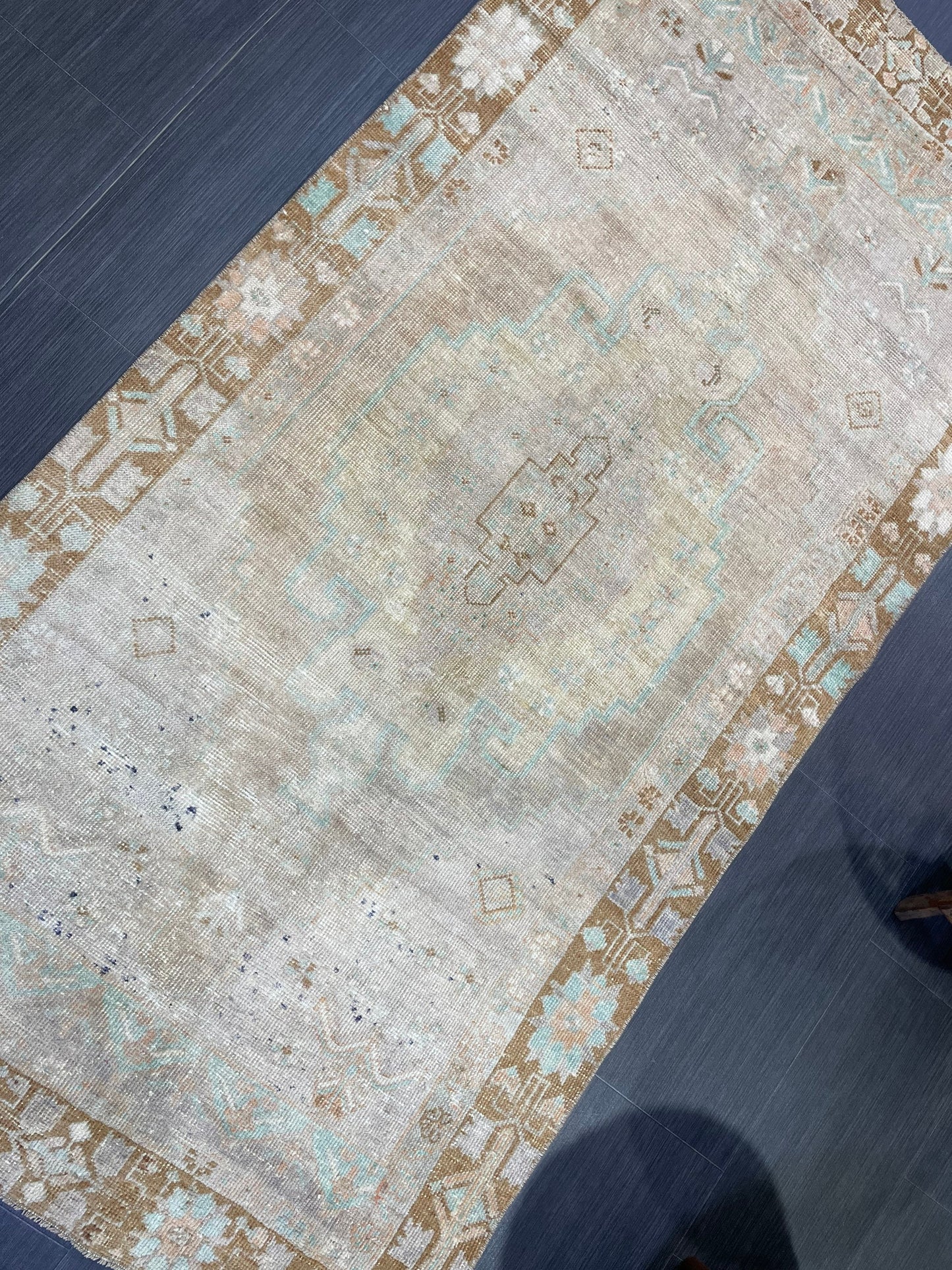 Muted Turkish Rugs,Oushak 3.4  x 6.7 Rug, Hand Knotted Rug, Wool Persian Rug,Handmade Rug,Turkish Rug, Farmhouse Rug, Vintage Rug, Floor Art