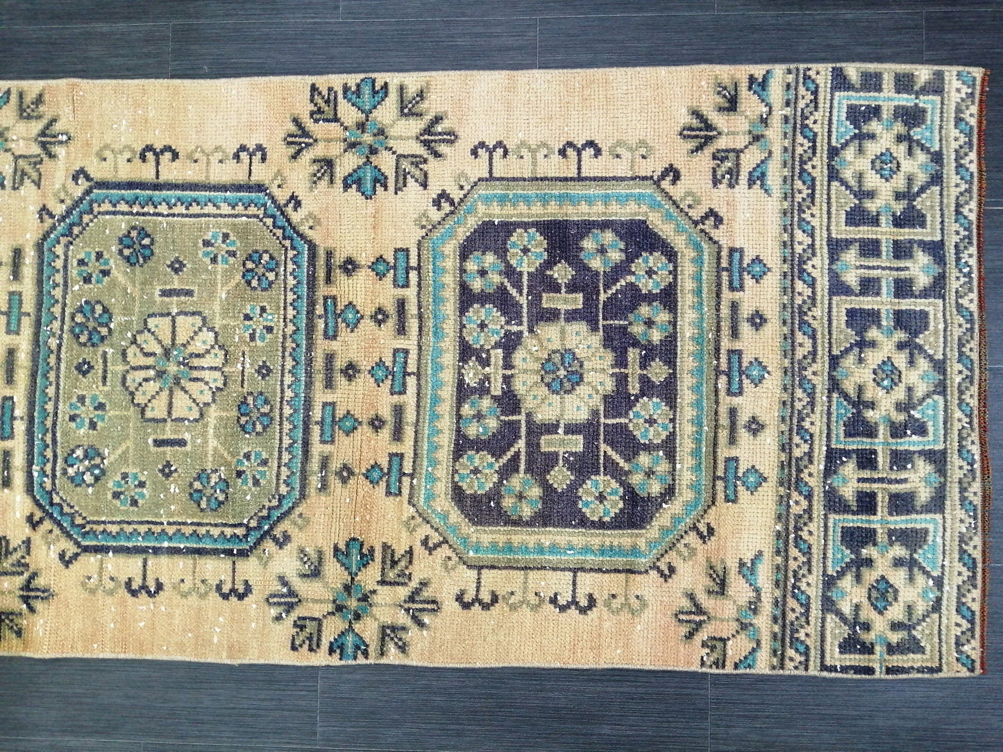 10.4x2.5 Oushak Runner Rug Turkish Runner Rug Vintage Runner Rug 10 x 2.5 Hallway Runner Rug Kitchen Runner Rug Wool Runner Rug