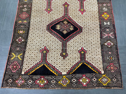 High Wool Pile Runner Rug 5 x 13.7 Turkish Runner Rug Large Vintage Runner Rug Hallway Runner Rug Muted Runner Rug Wool Oushak Runner Kars