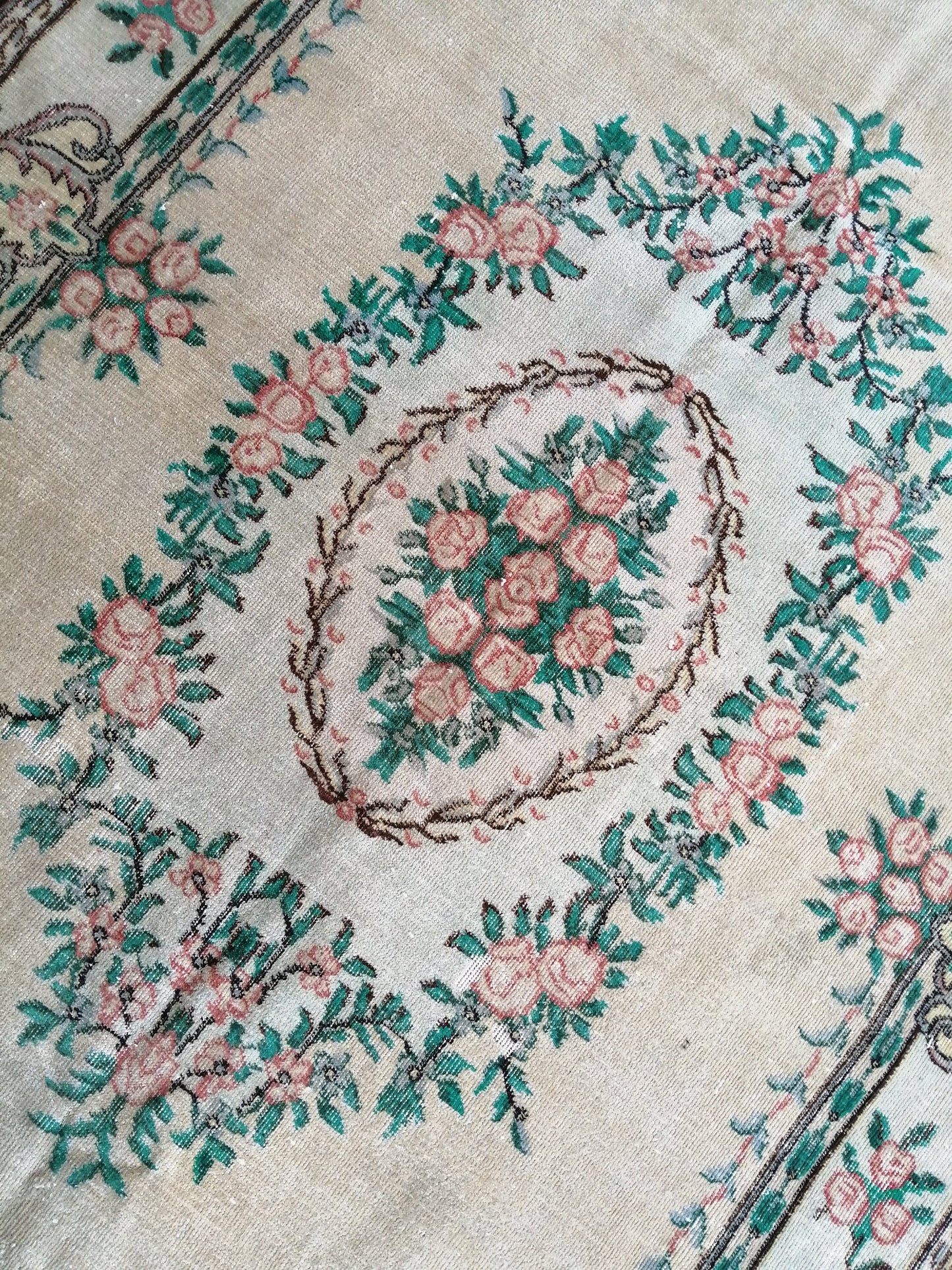 Vintage rugs Turkish Oushak Rug 6x10 Bohemian Rug, Living Room Rug, Oushak Rug, Hand woven Rug, Wool Muted Rug, WOOL Oriental Rugs