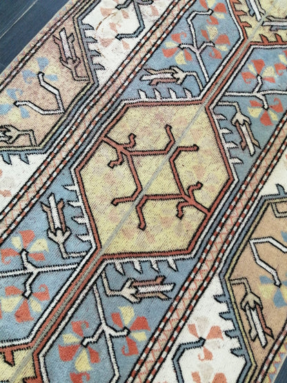 3 x 8.9 Runner Rug Handmade Patchwork Runner Rug Vintage Runner Rug Hallway Runner Rug Kitchen Runner Rug Wool Runner Rug Wool Oushak Rug