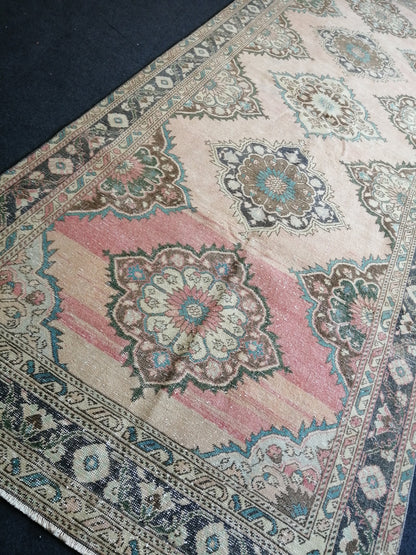 4.8 x 12.6 Oushak Runner Rug Turkish Runner Rug Vintage Runner Rug Hallway Runner Rug Kitchen Runner Rug Wool Runner Rug Wool Oriental  Rug