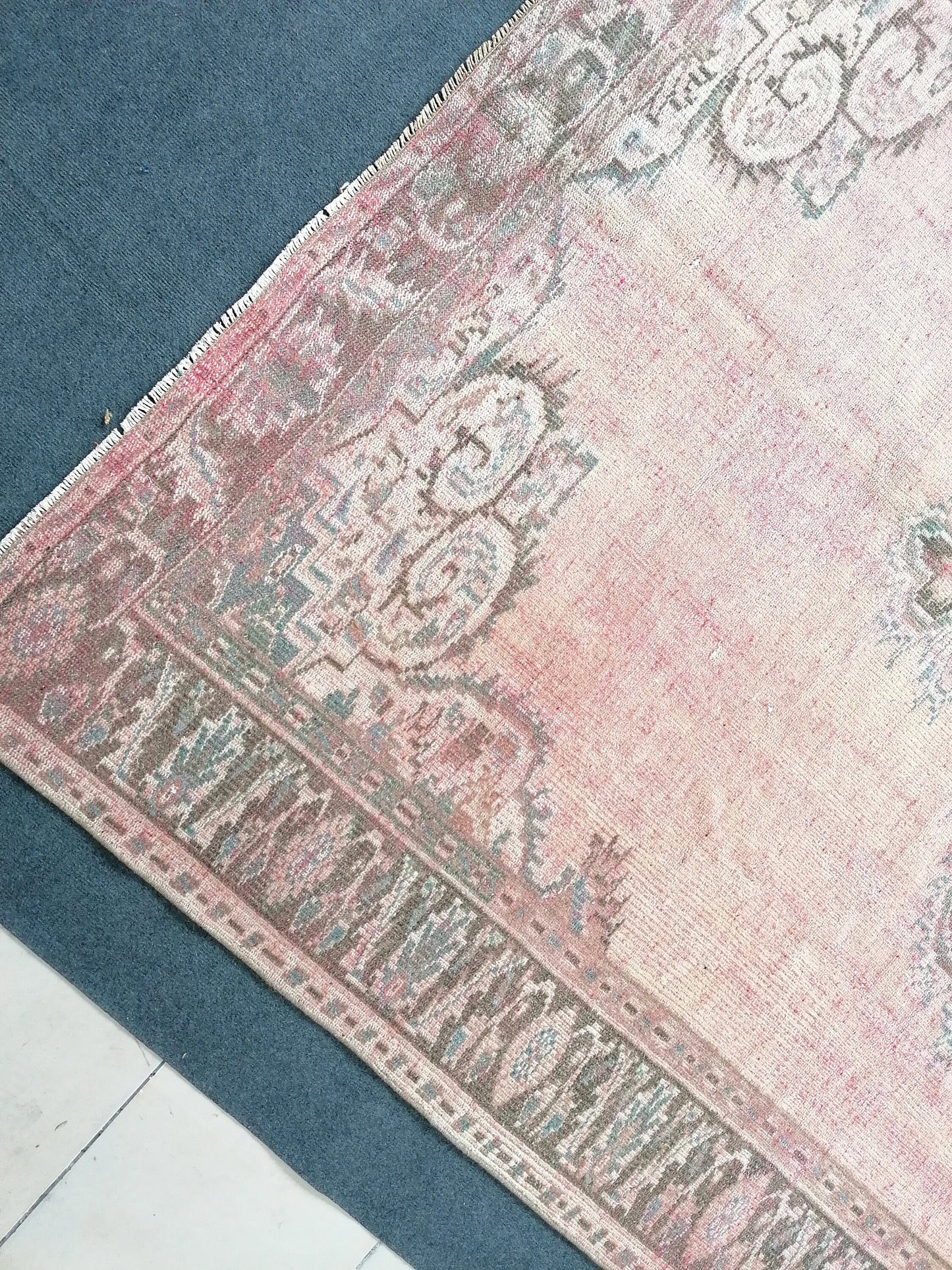 6x8'6 large oushak rug, distressed wool rug, rustic turkish handmade rug, living room rug, hand knotted rug.