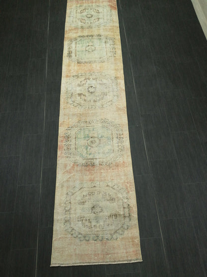 10 X 2.2 Oushak Runner Rug Turkish Runner Rug Vintage Runner Rug Hallway Runner Kitchen Runner Rug Wool Runner Rug Wool Oushak Rug 2.2x10