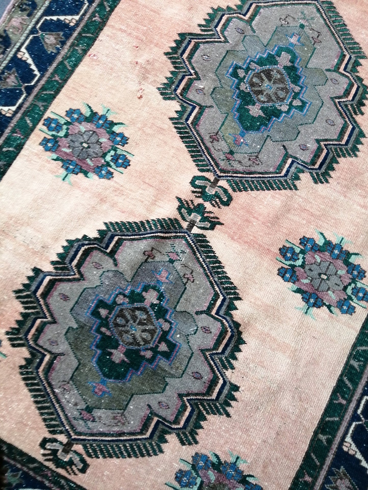 Turkish Rug 5x12, Vintage Rug, Oushak Rug, Oriental Runner Rug