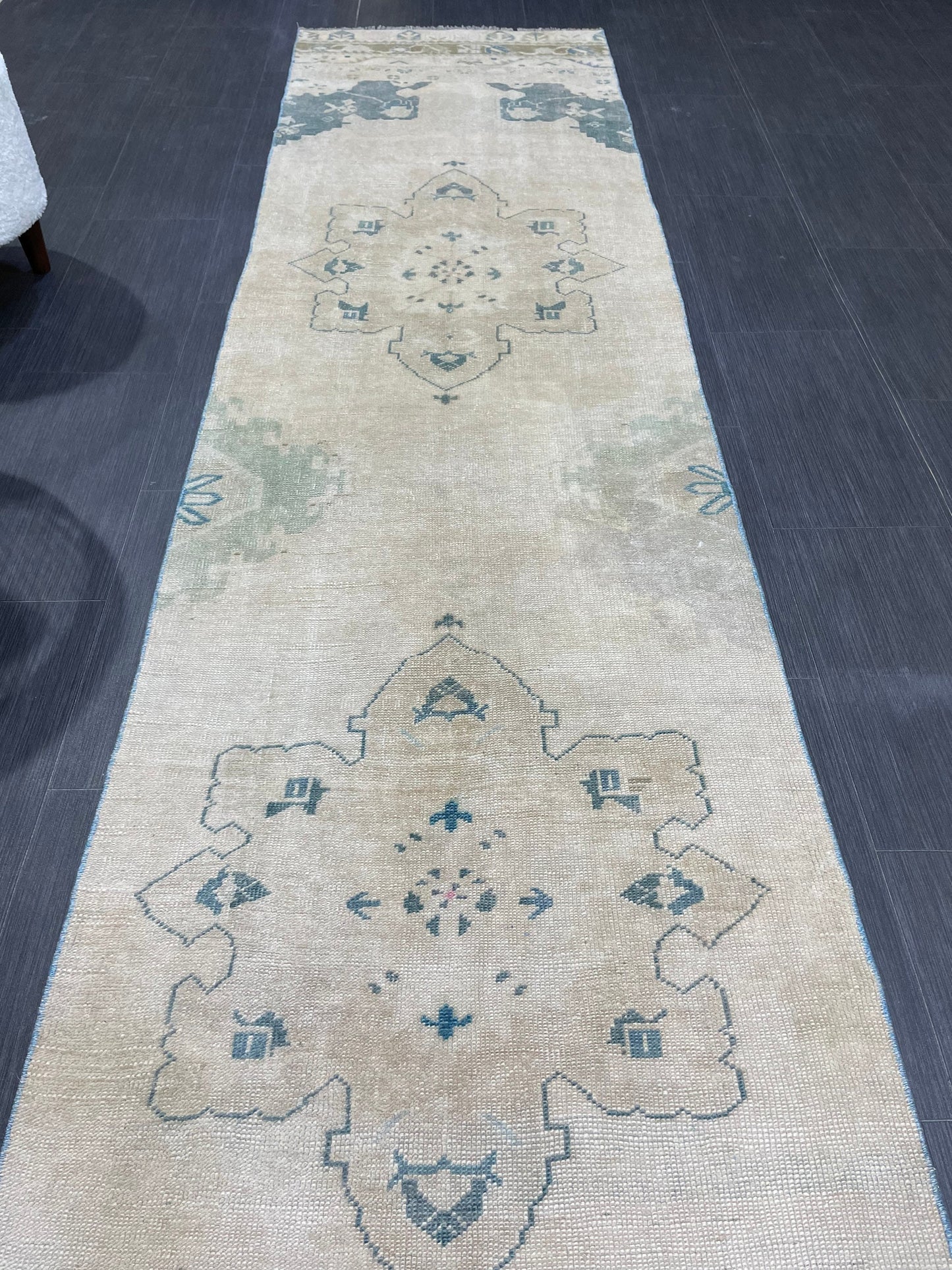 Antique Runner Rug, Persian 2.6 x 11.8 Runner Rug, Vintage Runner, Wool Runner Rug, Turkish Runner Rug, Kitchen Runner Rug, Hallway Runner