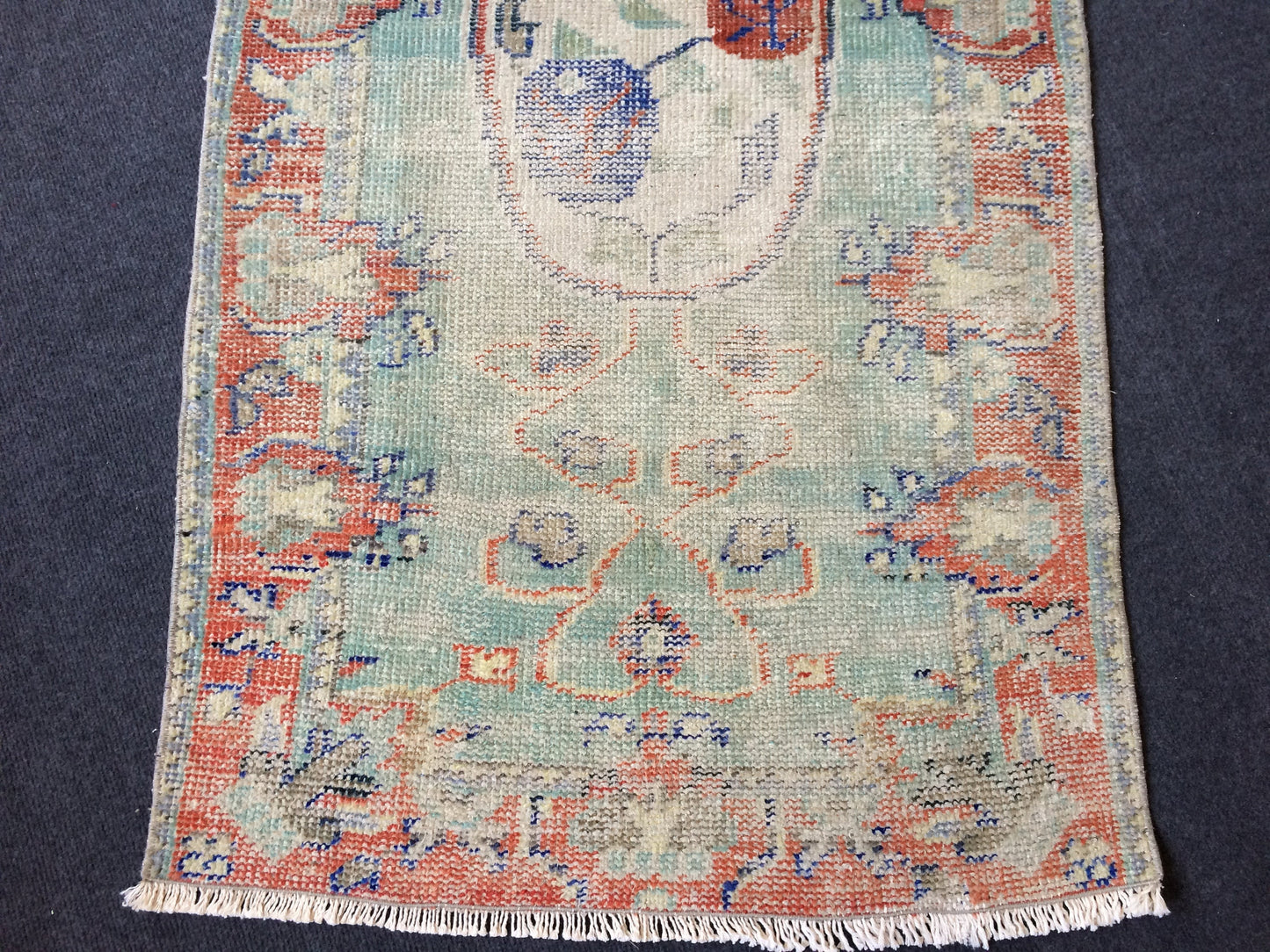 2.4 x 4.9 VINTAGE RUG TURKISH Rug Distressed Rug Oushak Rug Handmade Rug Hand Knotted Rug