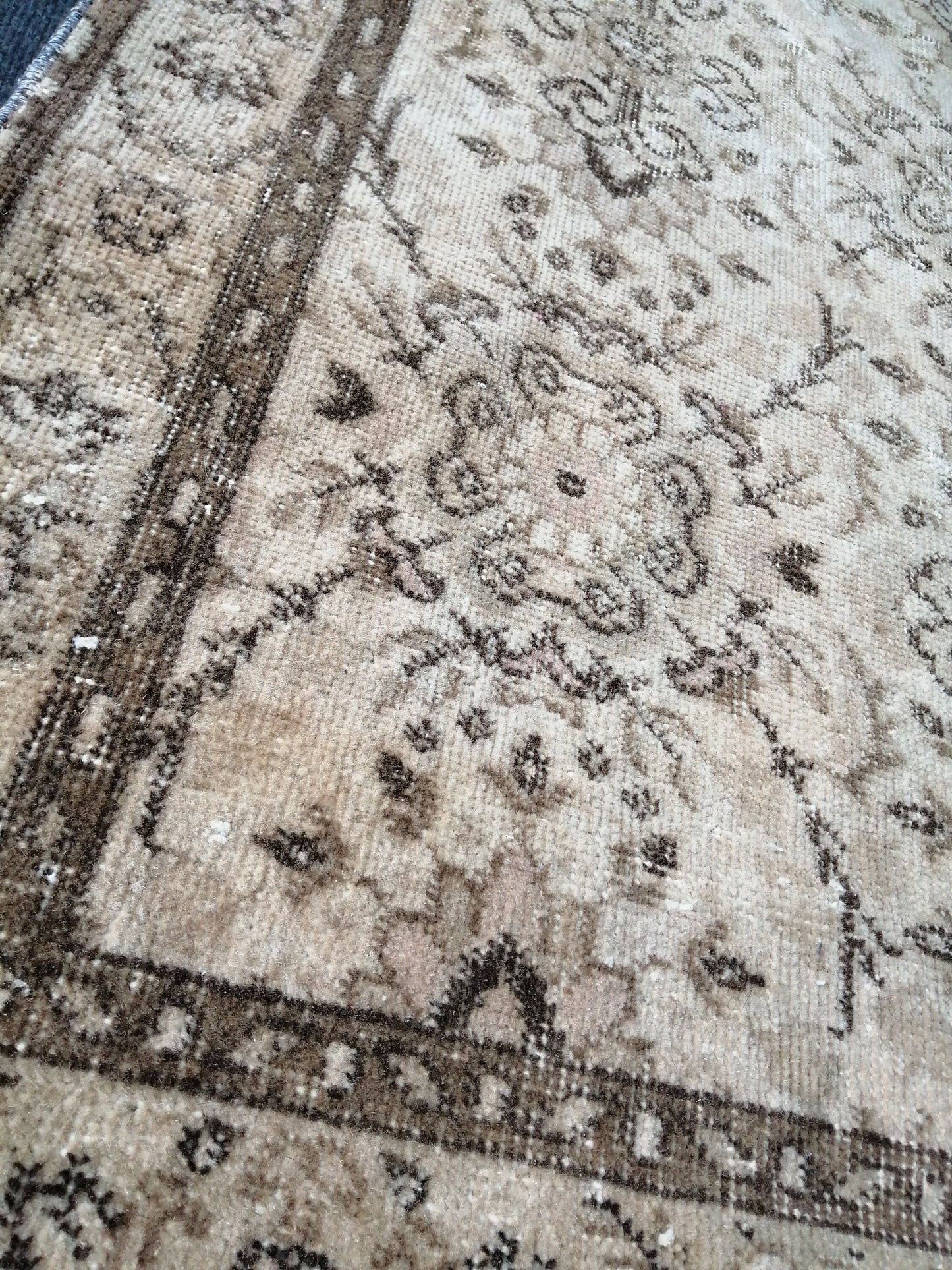 6.9 x 3.8 Rugs, Hand Made Rug, Neutral Rug, Rustic Rug, Boho Rug, Rug Runner, Neutral Turkish Rug, Farmhouse Rug, Vintage Rug, Wool rug