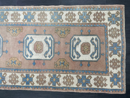 Oushak Runner Rug Turkish Runner 3 x 10.3 Rug Vintage Runner Rug Hallway Runner Rug Kitchen Runner Rug Wool Oriental Runner Rug