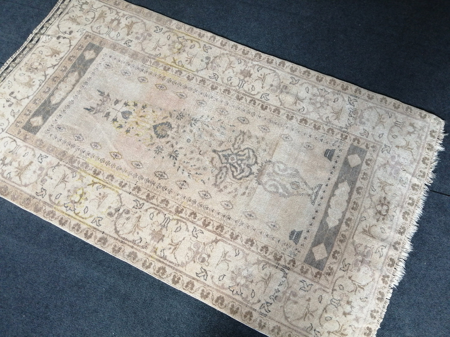 3.5 x 6 Rugs, Hand Made Rug, Oushak Rug, Rustic Rug, Bohemian Rug,  Turkish Rug, Farmhouse Rug, Vintage Rug, Wool rug Muted Oriental Rug