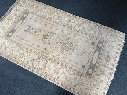 3.5 x 6 Rugs, Hand Made Rug, Oushak Rug, Rustic Rug, Bohemian Rug,  Turkish Rug, Farmhouse Rug, Vintage Rug, Wool rug Muted Oriental Rug