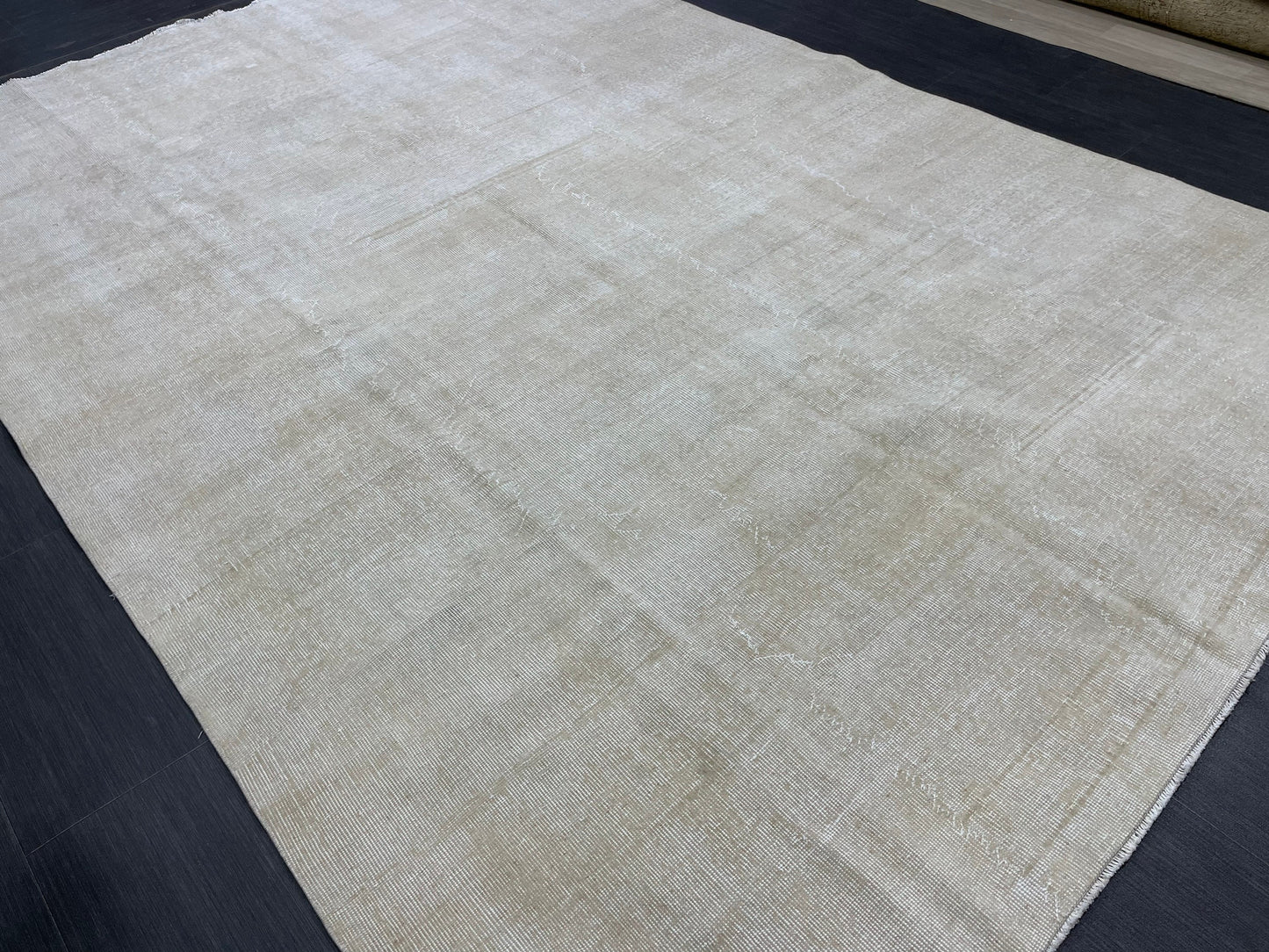 Neutral RUG TURKISH Rug 6.7 x 10 Vintage Rug Natural Wool Oushak Rug Handmade Persian Rugs Vintage Plain Rug Neutral Oriental rug