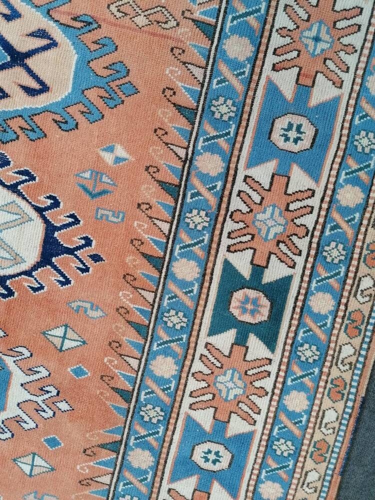Turkish rug, vintage rug,hand made wool rug, 5'4x7 oushak vintage rug, kitchen rug bohemian rug