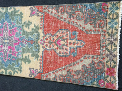 Oushak Runner Rug Turkish Runner Rug Vintage Runner Rug Hallway Runner Rug Runner