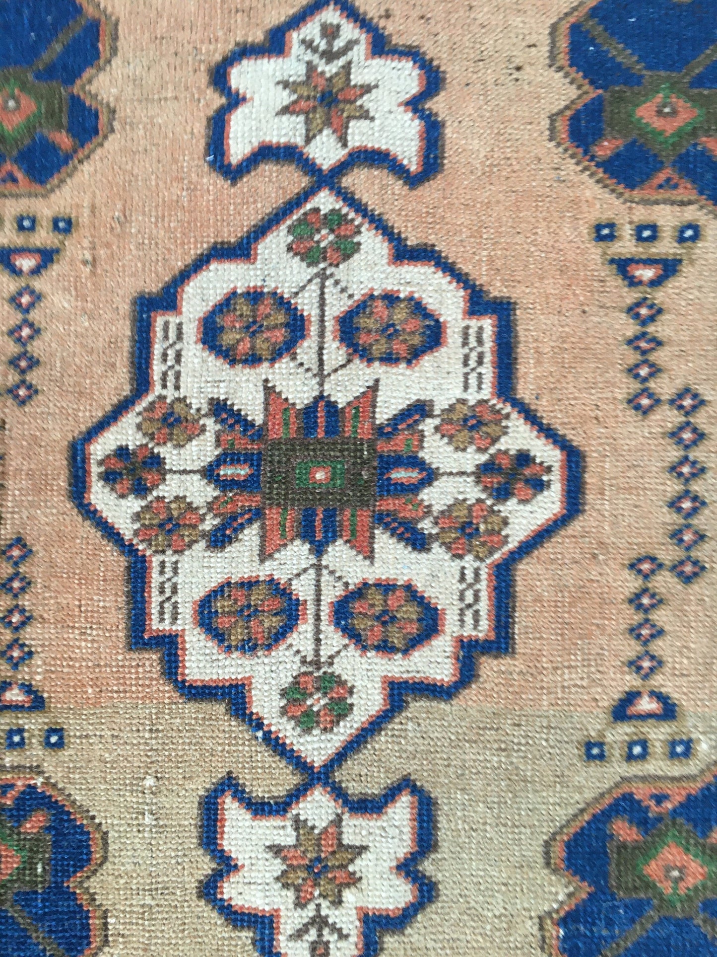 2x3 feet blue muted vintage turkish bath mat, handmade pink kitchen floor small rug, etnique wool anatolian mini rug,tiny small entryway rug