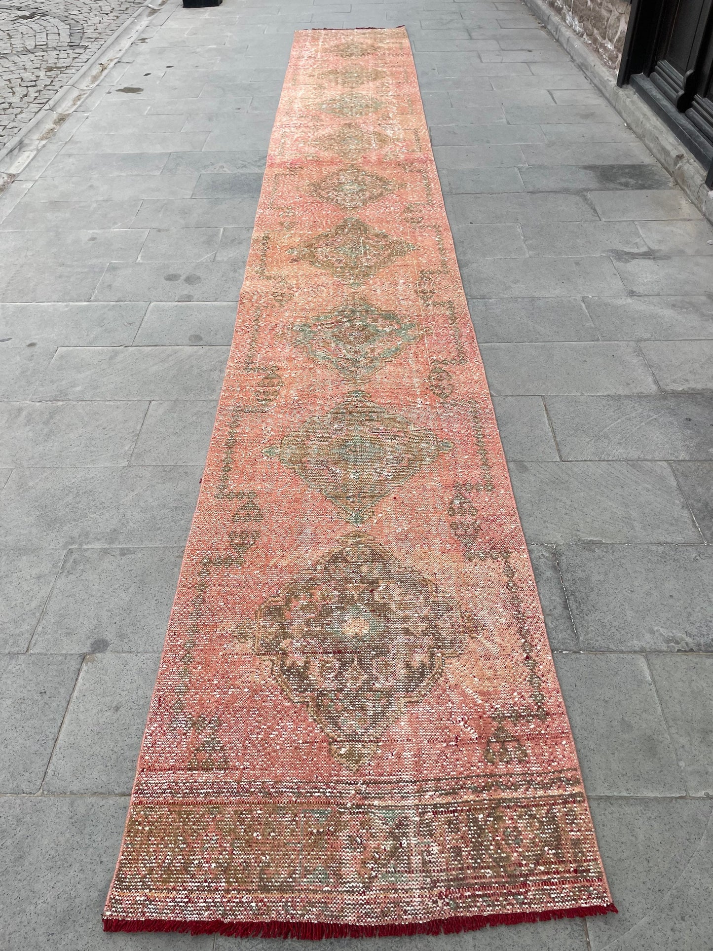 Distressed Vintage Runner Extra Long Turkish Runner 2.7 x 19.7  Stair Runner Rug Vintage Runner XL Oriental Runner Staircase Handmade Runner