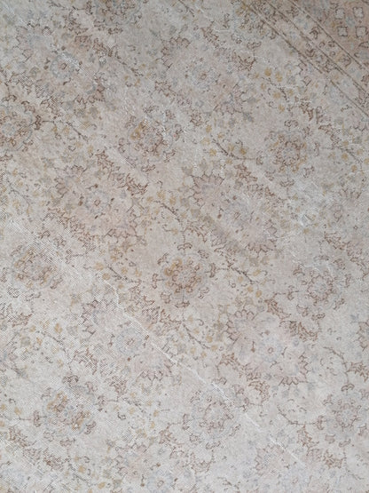 7.5 x 11 Oushak turkish rug large vintage rug, vintage oushak rug, unique handmade rug traditional rug