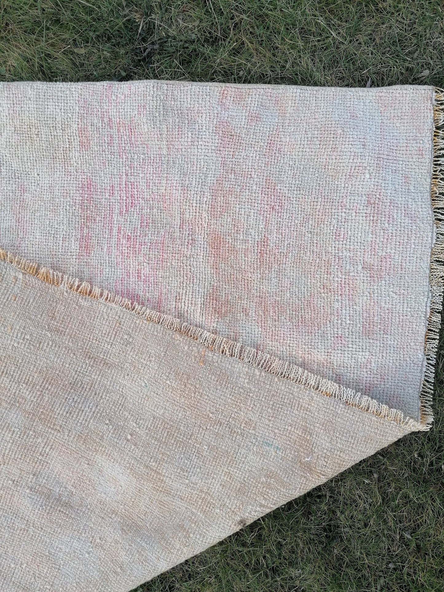 4.6 x 6.3 Turkish rug vintage wool rug turkish rug, vintage anatolian rug, oushak unique handmade rug