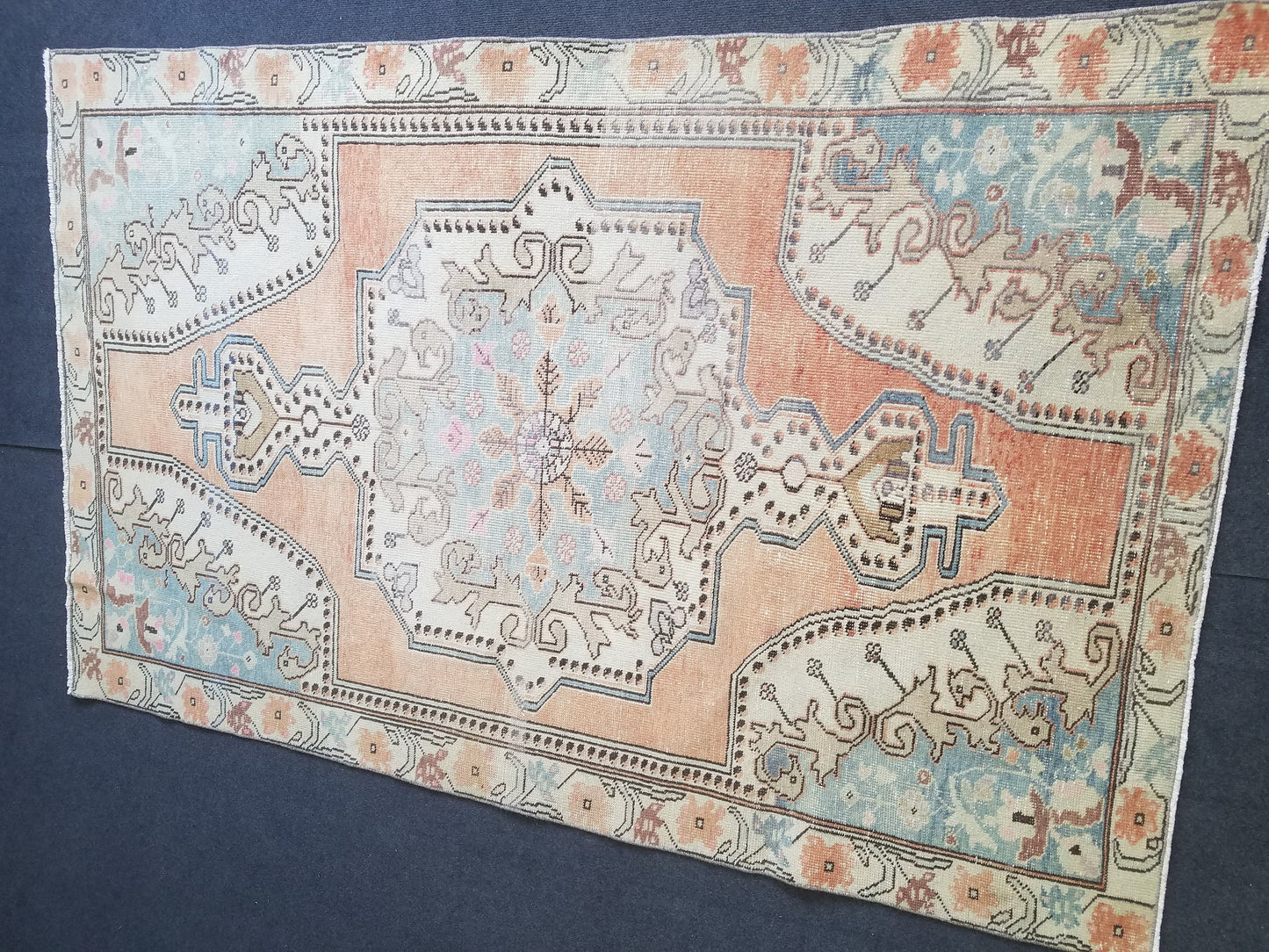 4.6 x 7 Oushak rug turkish rug vintage rug, rug,decorative turkish rug,