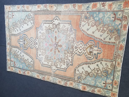 4.6 x 7 Oushak rug turkish rug vintage rug, rug,decorative turkish rug,