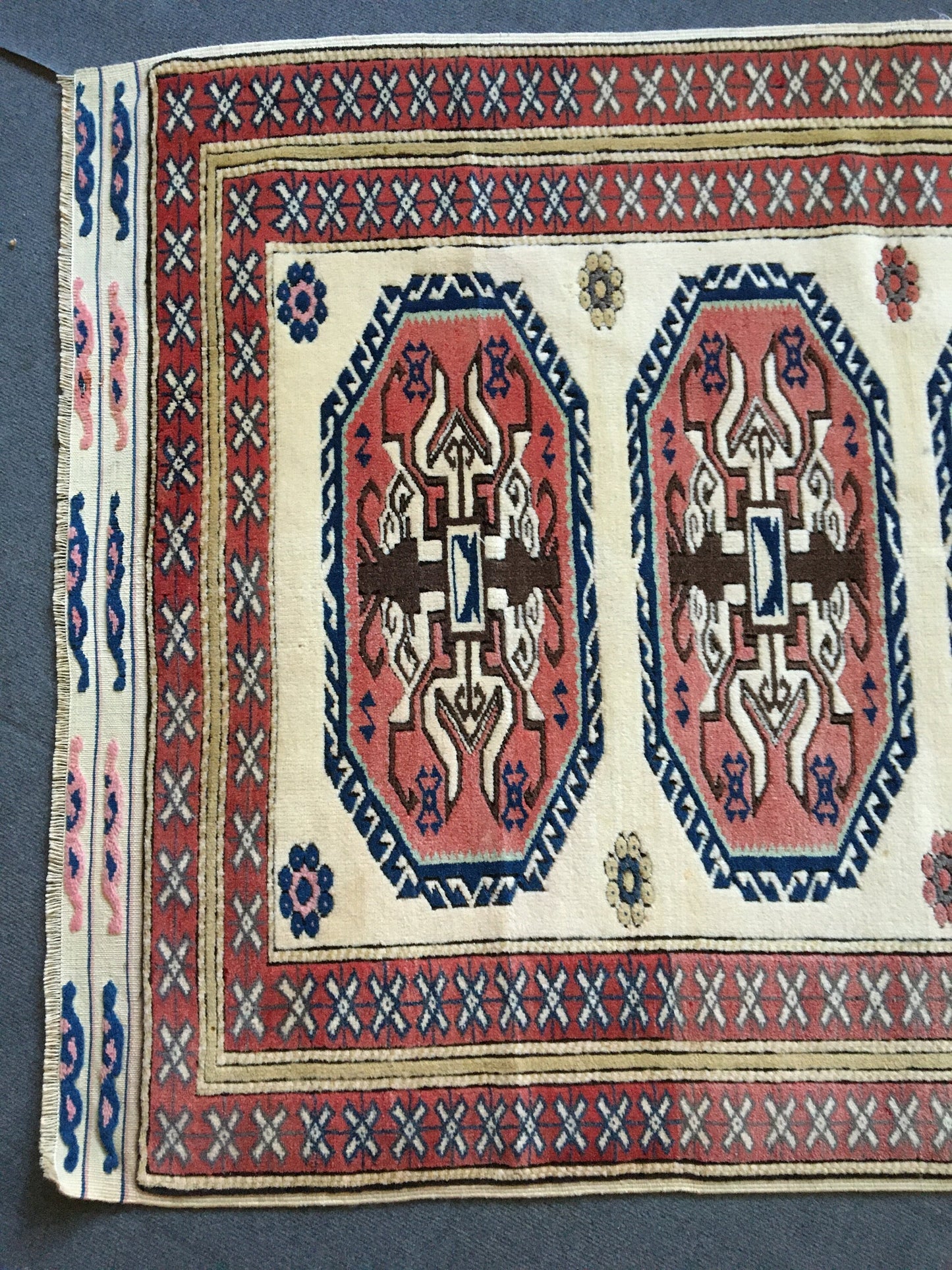 4x5 feet wide oushak turkish rug,  large vintage living room floor  rug, large bedroom area floor rug, kitchen middle rug,natural brown rug