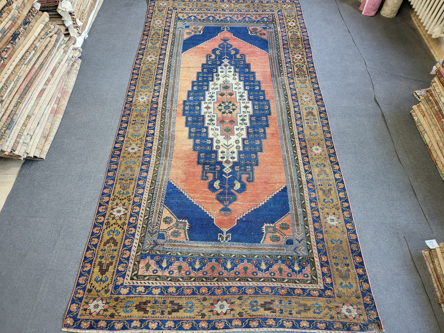 OUSHAK RUG, TURKISH 5.6 x 11 Rug, Vintage Oushak Rug, Vintage Persian Rug, Wool Hand Knotted Rug,  Handmade Rug, Vintage Turkish Rug