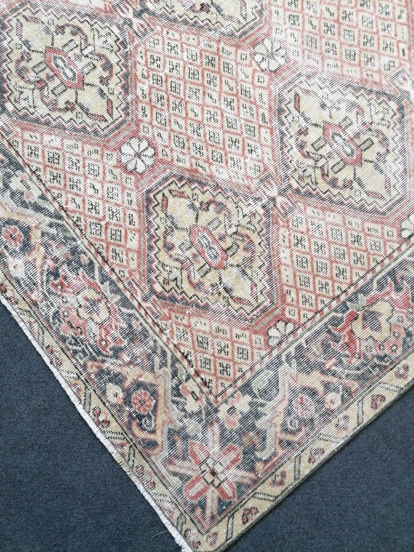 6.2 x 9.2 Large vintage rug turkish handmade rug traditional rug,  vintage oushak rug, wool rug