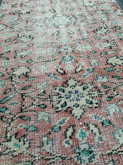 10.6 X 2.5 Distressed Runner Rug Turkish Runner Rug Vintage Runner Rug Hallway Runner Rug Kitchen Runner Rug Oriental Runner Rug Oushak Rug