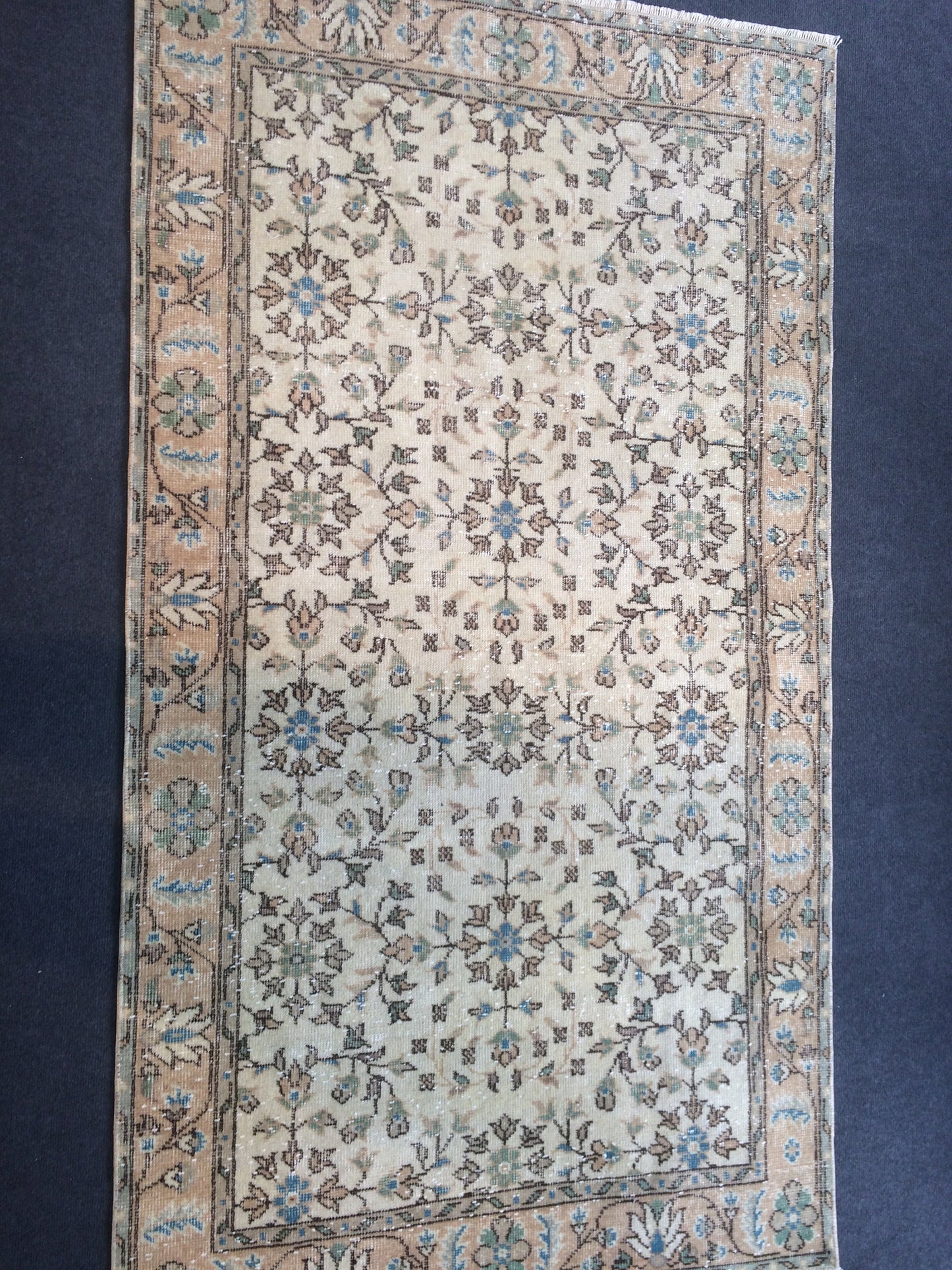 Floral Oushak Rug Bohemian Rug Turkish Rug Vintage Rug