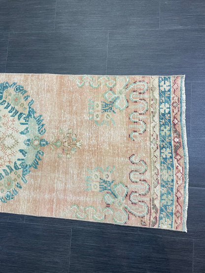VINTAGE Runner Rug, Turkish Runner 2.2 x 6.9 Rug, Handmade Runner Rug, Hallway Runner Rug,Turkish Rug Runner Wool Runner Rug Wool Oushak Rug