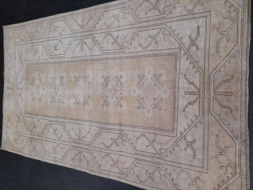 5 x 8.6 muted Turkish Oushak Rug Antique Rug Hand Knotted Rug