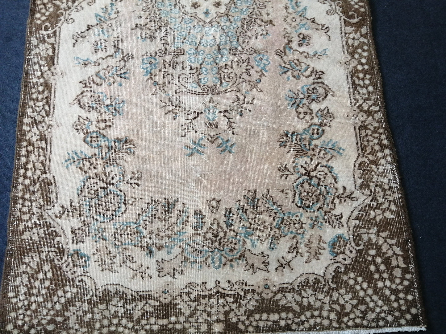 4x7 Turkish Rug, Oushak Rug, Oushak Rugs, Wool  Rugs, Hand Knotted Rug, Faded Vintage Rug, Muted Hand Made Rug