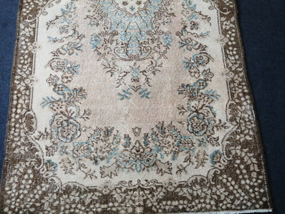 4x7 Turkish Rug, Oushak Rug, Oushak Rugs, Wool  Rugs, Hand Knotted Rug, Faded Vintage Rug, Muted Hand Made Rug