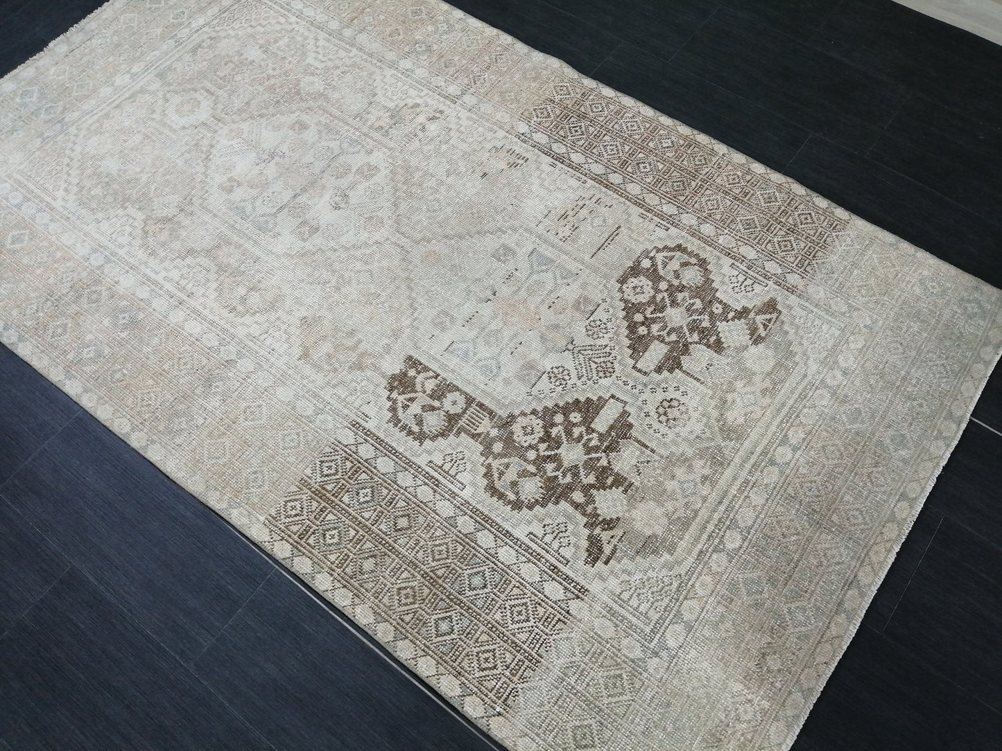 4x7 Muted Rugs, Hand Made Rug, Neutral Oushak Rug, Rustic Rug, Neutral Rug, Turkish Rug, Farmhouse Rug, Vintage Rug