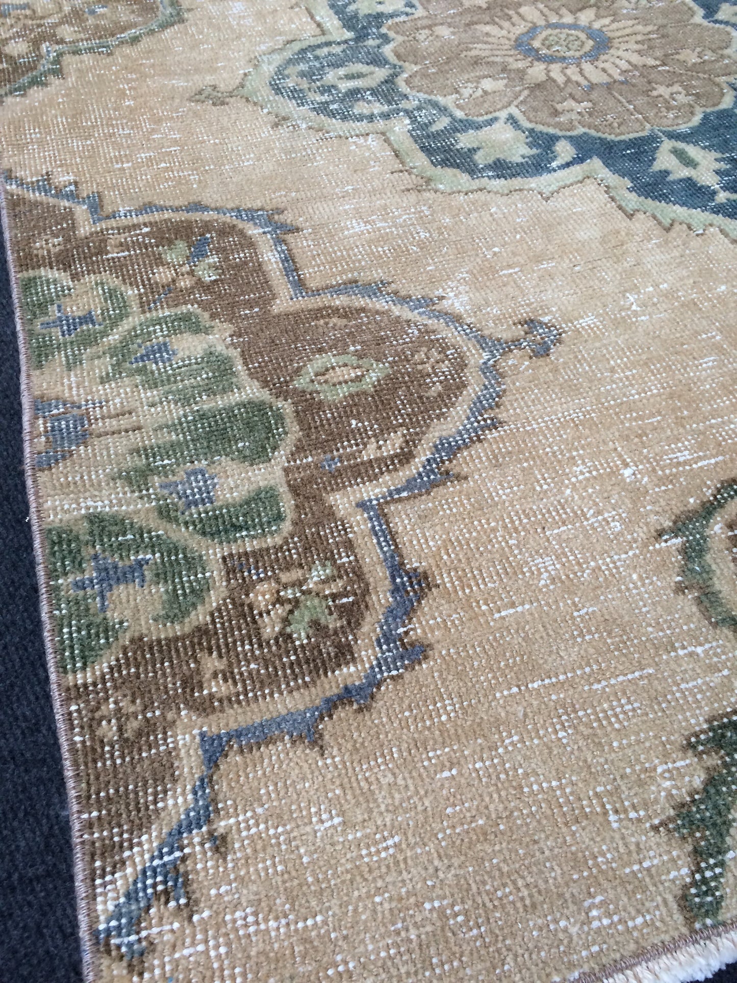 9 x 3 Oushak Runner Rug Turkish Runner Rug Vintage Runner Rug