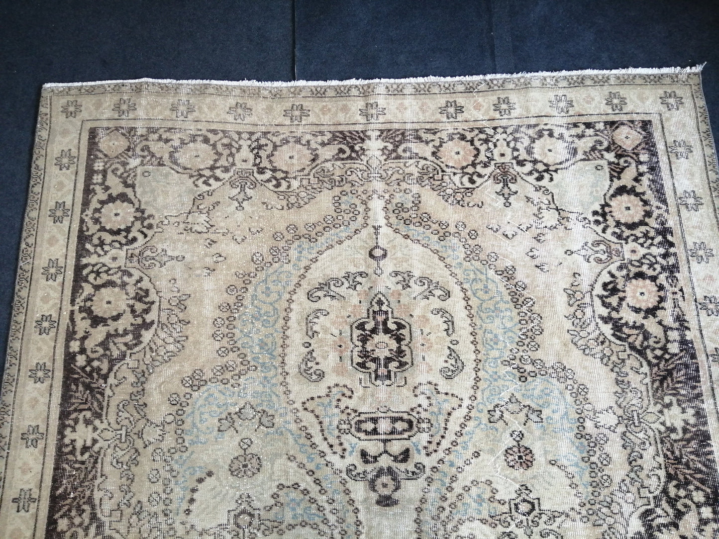 9.9 x 6.7 OUSHAK RUG TURKISH Oushak Rug Vintage Oushak Runner Rug Vintage Runner Rug Wool Oushak Rug Hand Made Rugs Vintage Turkish Rug