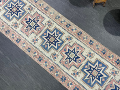 Vintage Persian Runner Rug 2.5 x 10.4 Antique Runner Rug Handmade Runner Staircase Runner Distressed Runner Wool Runner Rug Oriental Runner