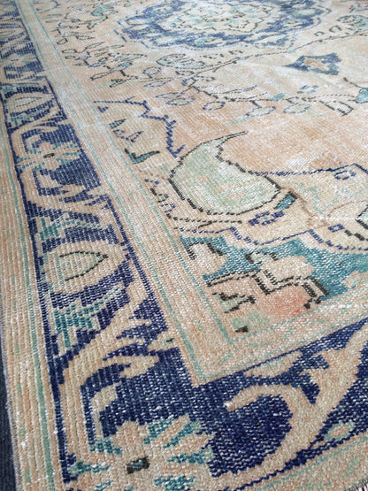 5.2 x 9.3 Large Area OUSHAK RUG TURKISH Oriental Rug Vintage Persian Rug Vintage 5x9 Rug Wool Oushak Rug Hand Made Rugs Vintage Turkish Rug